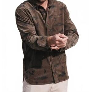 NEW JETTY shoals corduroy shirt in olive